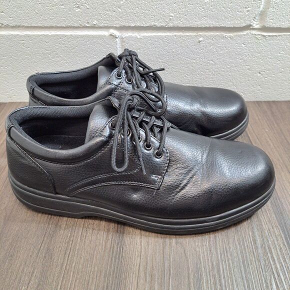 DS SLIP & OIL RESISTANT NON MARK BLACK MEMORY FOAM CASUAL SHOES MENS SIZE 10.5M - Picture 2 of 9